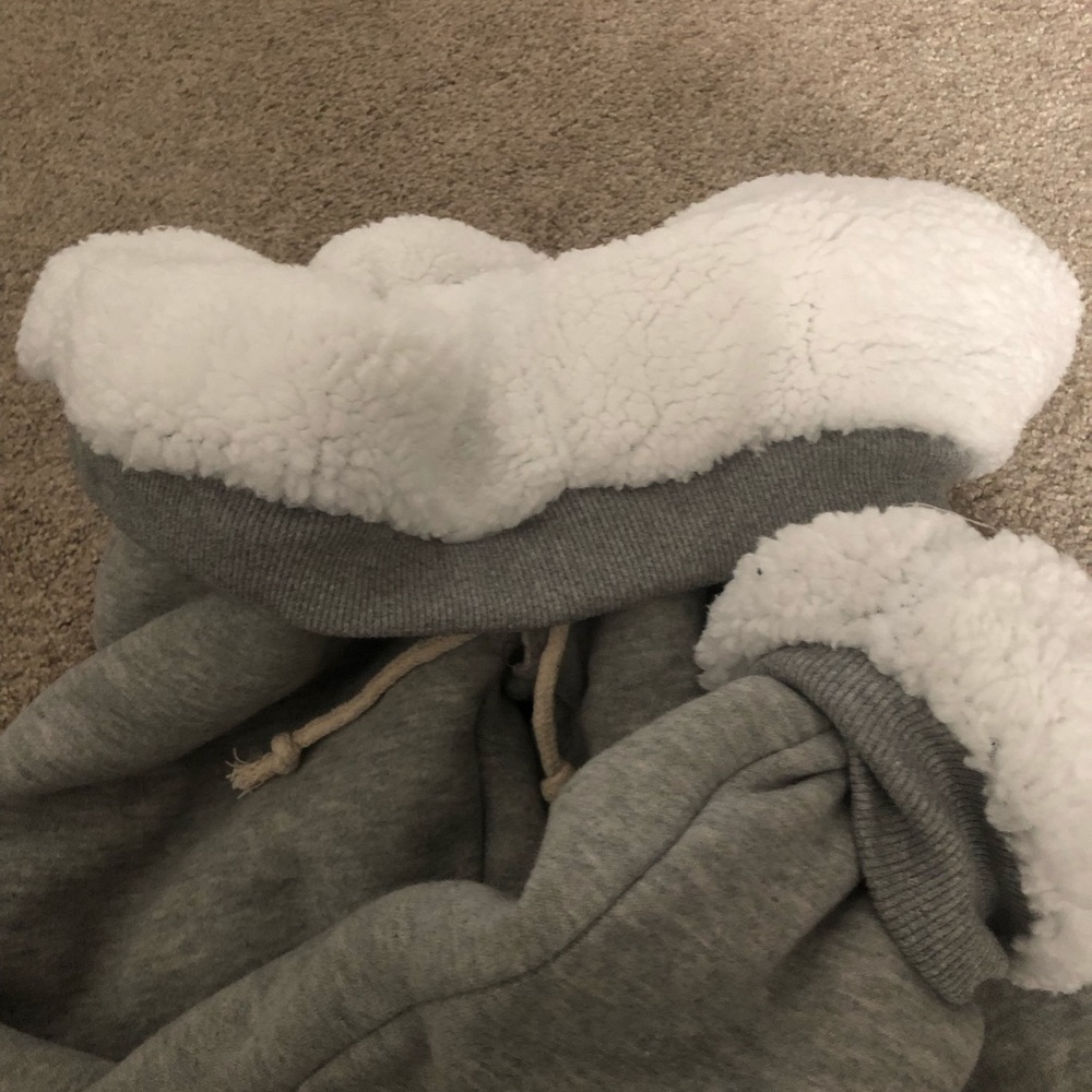 Fur lined sweatpants